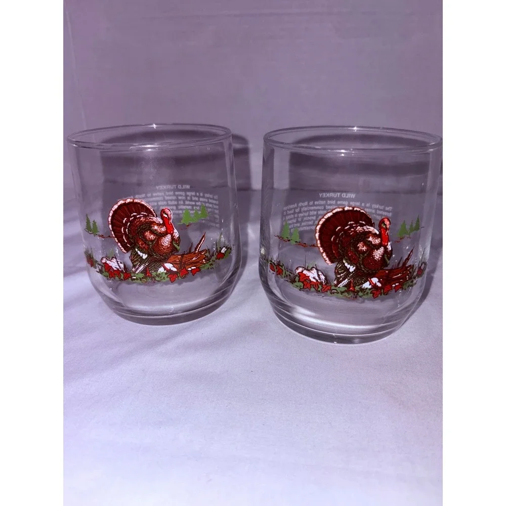 Libbey Glass Co. lowball drinking glass featuring a Wild Turkey dsgn 1992 Sunoco